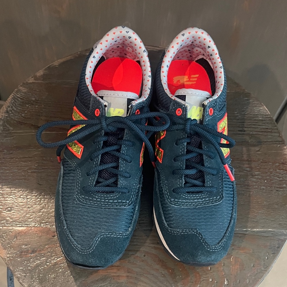 Women’s Blue and Orange NB Sneakers